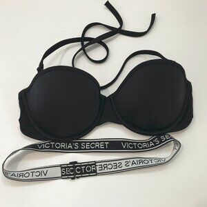 Victoria’s Secret Bikini “The Itsy” Strappy Black & White 34D Top